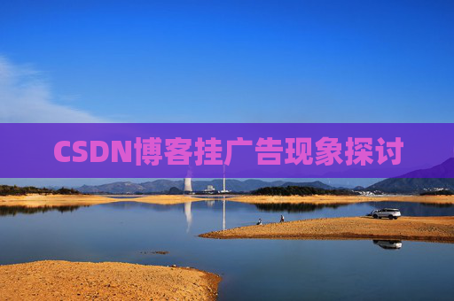 CSDN博客挂广告现象探讨